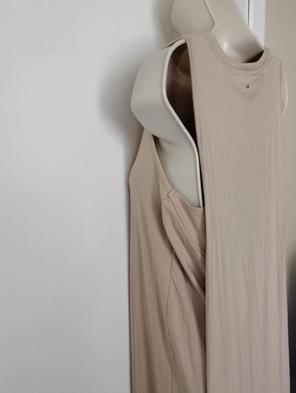 NWT Cuyana Drape Back Midi Dress S Dune Pima Cotton Modal - Picture 6 of 15